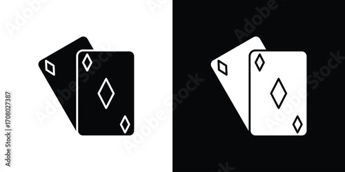 Playing cards icons. glyph vector icon. Vector illustration eps 10
