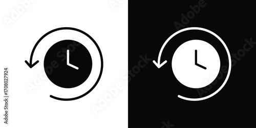 Past time icons. glyph vector icon. Vector illustration eps 10