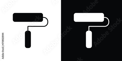 Paint roller icons. glyph vector icon. Vector illustration eps 10