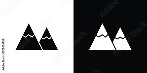 Mountains icons. glyph vector icon. Vector illustration eps 10