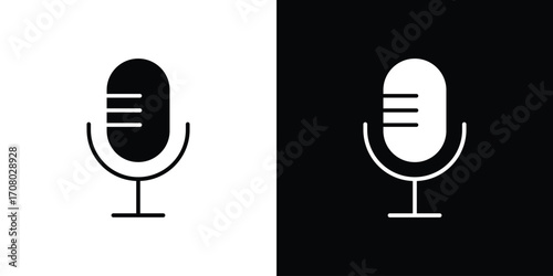 Microphone icons. glyph vector icon. Vector illustration eps 10