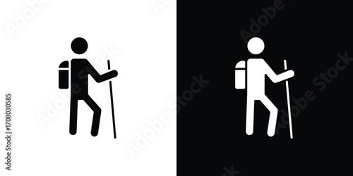 Hiking icons. glyph vector icon. Vector illustration eps 10