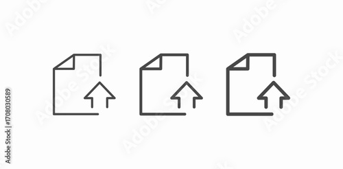 file upload document icon sign vector