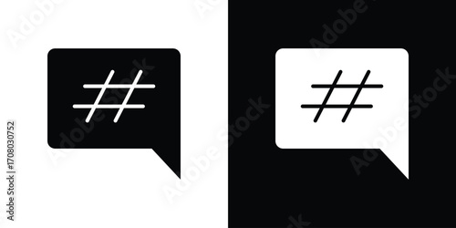 Hashtag icons. glyph vector icon. Vector illustration eps 10
