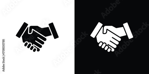 Handshake icons. glyph vector icon. Vector illustration eps 10
