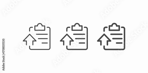 upload clipboard document icon sign vector