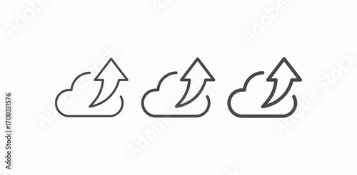 upload cloud icon icon sign vector