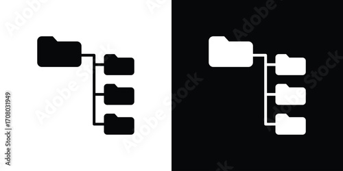 Folder tree icons. glyph vector icon. Vector illustration eps 10