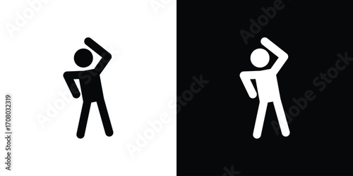 Fitness exercise icons. glyph vector icon. Vector illustration eps 10