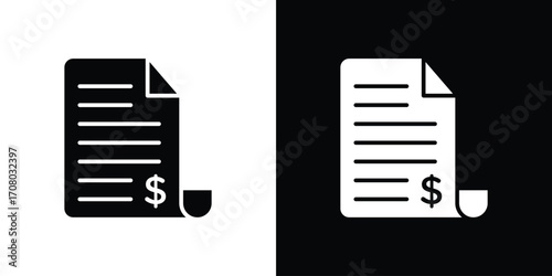 File invoice icons. glyph vector icon. Vector illustration eps 10