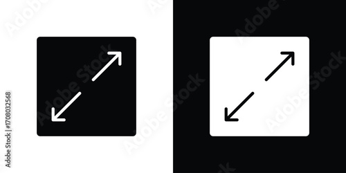 Expand icons. glyph vector icon. Vector illustration eps 10