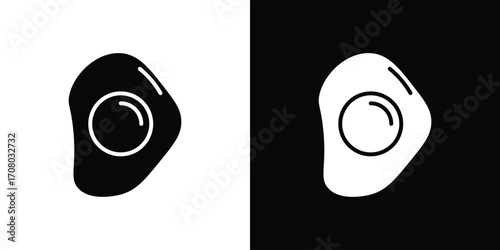 Egg fried icons. glyph vector icon. Vector illustration eps 10