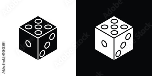 Dice icons. glyph vector icon. Vector illustration eps 10