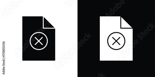 Delete Document icons. glyph vector icon. Vector illustration eps 10