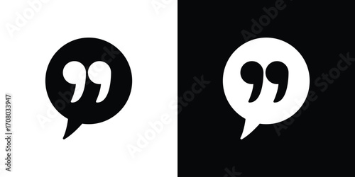 Comment quote icons. glyph vector icon. Vector illustration eps 10
