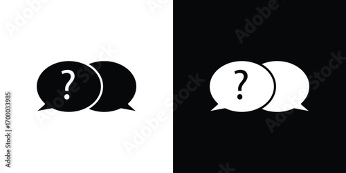 Comment question icons. glyph vector icon. Vector illustration eps 10