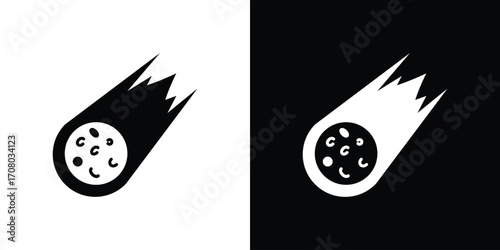 Comet icons. glyph vector icon. Vector illustration eps 10