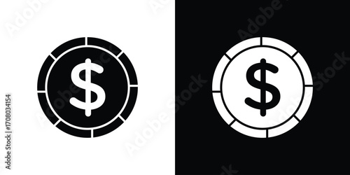 Coin icons. glyph vector icon. Vector illustration eps 10
