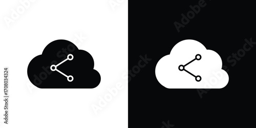 Cloud share icons. glyph vector icon. Vector illustration eps 10