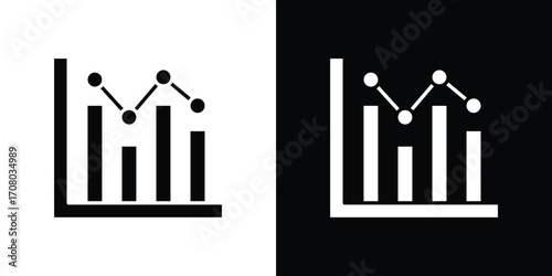 Chart histogram icons. glyph vector icon. Vector illustration eps 10