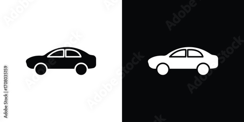 Car side view icons. glyph vector icon. Vector illustration eps 10
