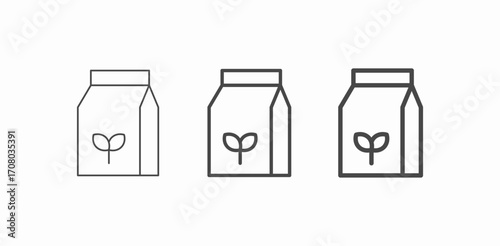 a bag of seeds icon sign vector
