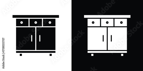 Cabinet icons. glyph vector icon. Vector illustration eps 10