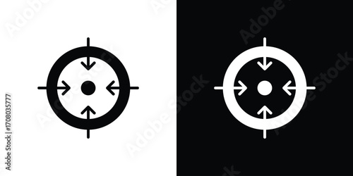 Bullseye pointer icons. glyph vector icon. Vector illustration eps 10