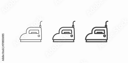 ironing clothes press icon sign vector