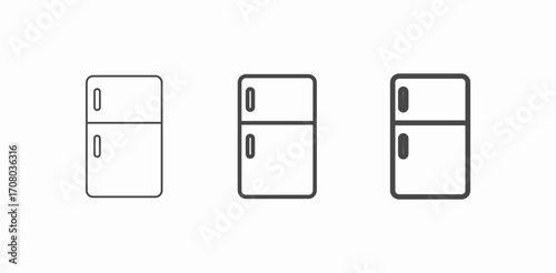 kitchen refrigerator freezer icon sign vector