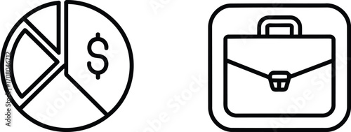 Financial Growth and Professional Success Outlined with Distinct Icons Depicting Monetary Gain and Career Advancement Opportunities in Contemporary Business Scenarios