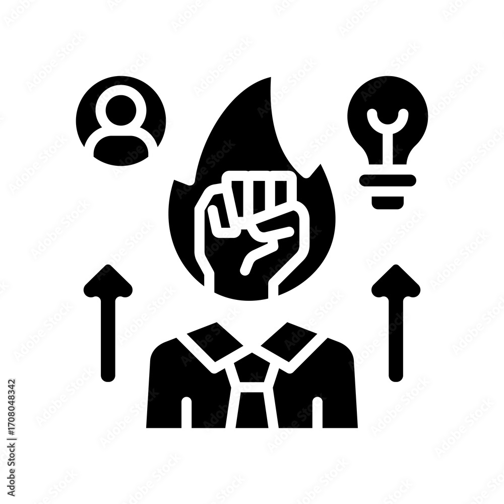 Fototapeta premium Entrepreneurial Spirit glyph icon