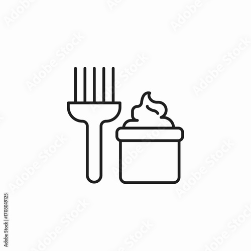hair dye kit icon sign vector