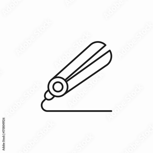 hair straightener tool icon sign vector