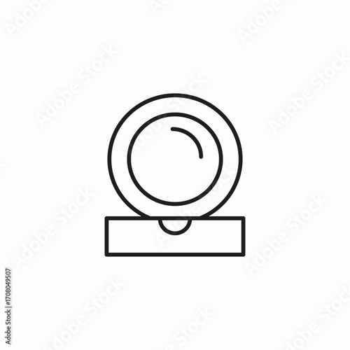 open compact makeup case icon sign vector