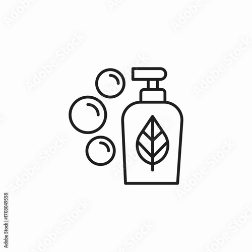 organic soap dispenser icon sign vector