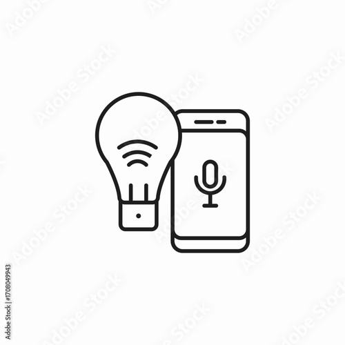 smart light phone icon sign vector