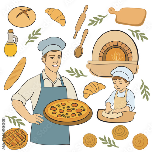 chef with pizza