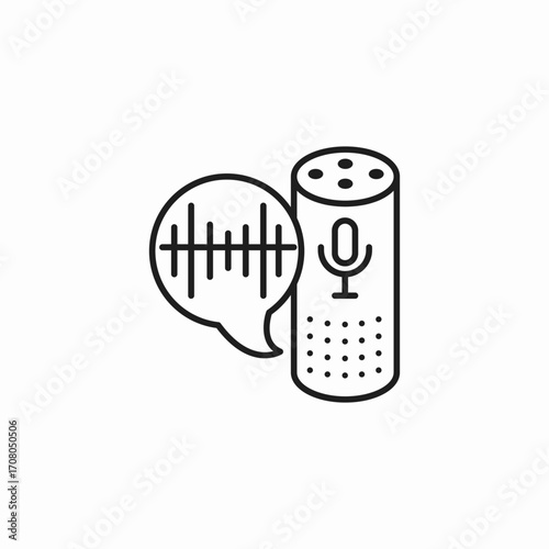voice assistant listening icon sign vector