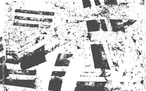 Overlay Distress grain monochrome design. Stylish modern background for different print products. Noise destroyed texture . Trendy defect error shapes . 