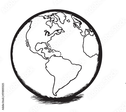 earth globe vector illustration