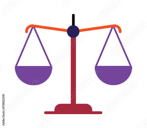 Balance Scale Symbol for Comparison and Decision-Making. A modern illustration representing choice, ethics, and weighing options.