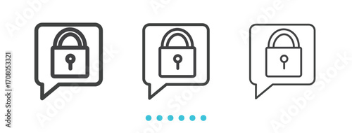 padlock icon. Thin line icon vector