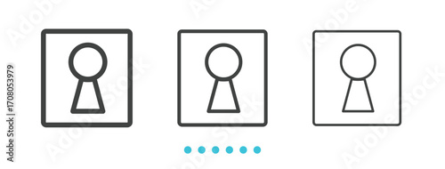 security padlock icon. Thin line icon vector