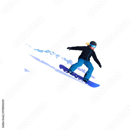 snowboarder jumping on the air