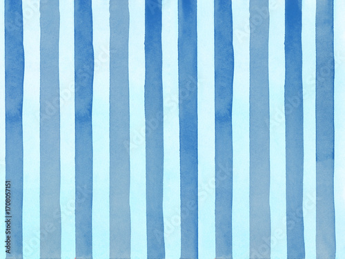 Rayures verticales à l'aquarelle bleu et bleu clair