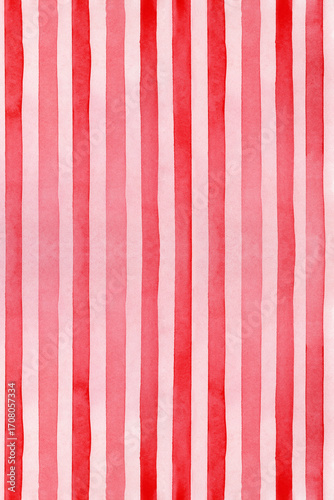 Rayures verticales à l'aquarelle rouge et rose, fraise cerise