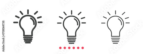 Idea icon. Thin line icon vector