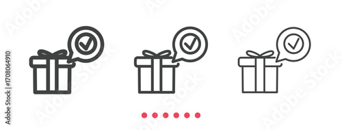 Order confirmation icon. Thin line icon vector