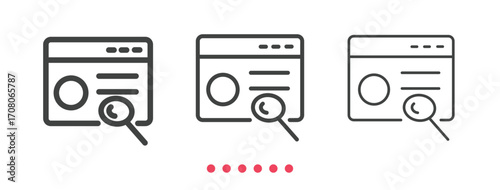 Search icon. Thin line icon vector